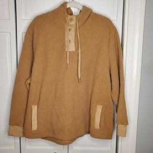 Ugg Brushed Back Sherpa Pullover Hoodie 